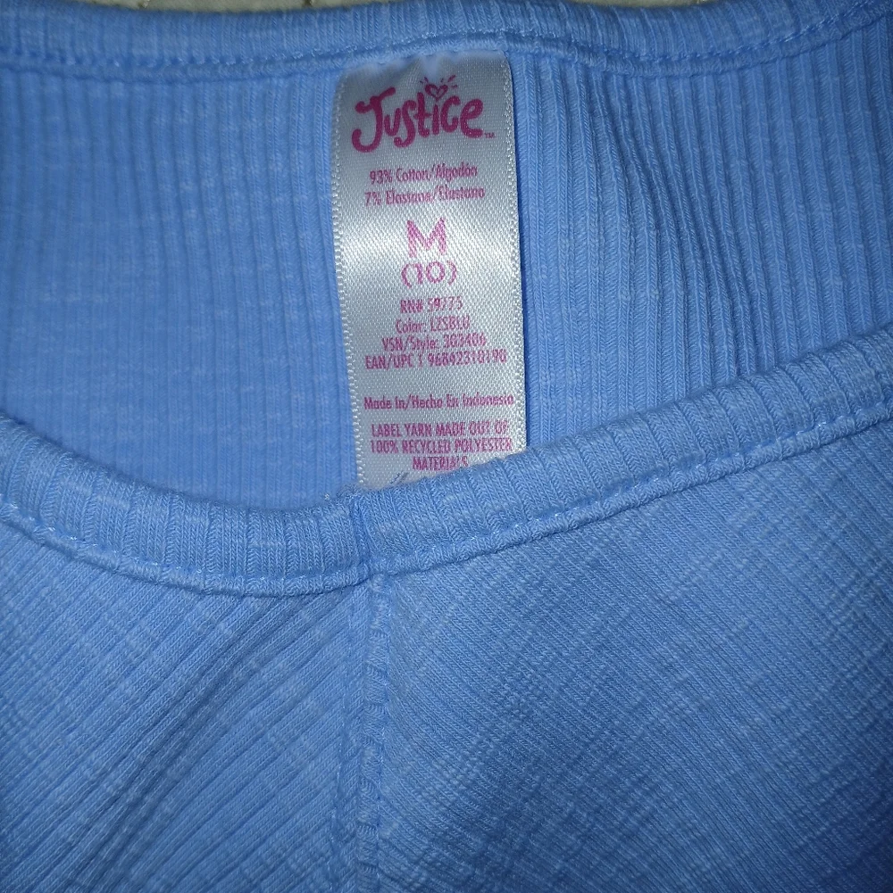 Justice Blue Base Layer Tank Size 10